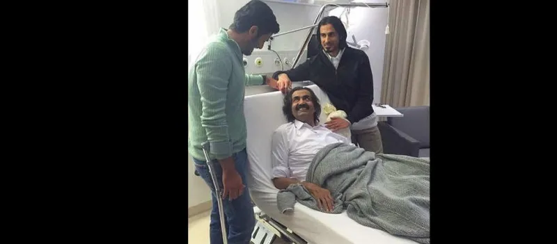 بالصور الأمير حمد بن خليفة بعد الجراحة بالمشفى 