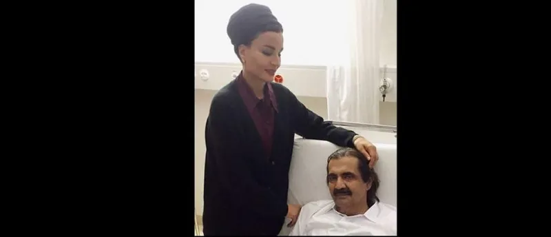 بالصور الأمير حمد بن خليفة بعد الجراحة بالمشفى 