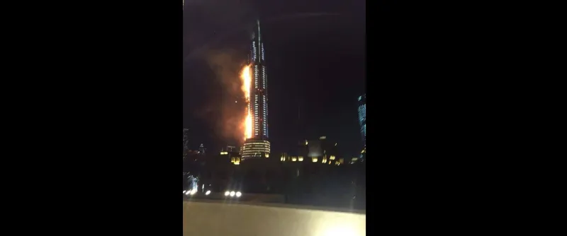 بالصور .. حريق دبي يشعل مواقع التواصل