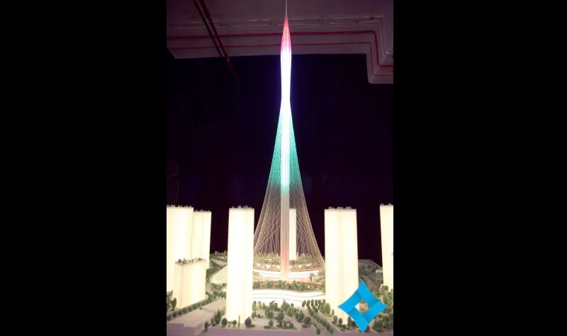 بالصور والفيديو ..محمد بن راشد يختار تصميم برج جديد في خور دبي