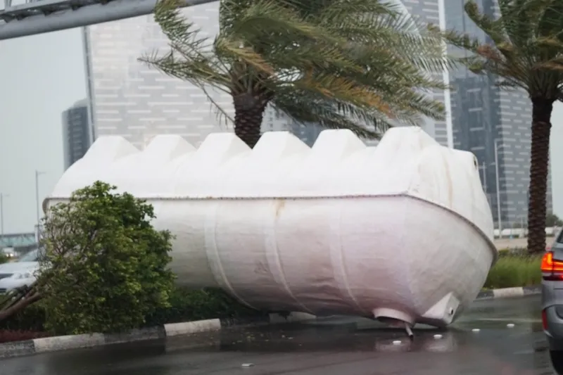  بالصور..أمطار غزيرة على إمارات الدولة 