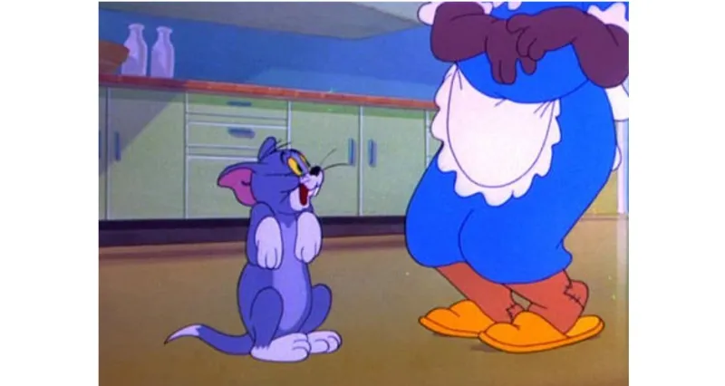 من هي المرأة السمراء التي لم يظهر وجهها في سلسلة توم وجيري؟