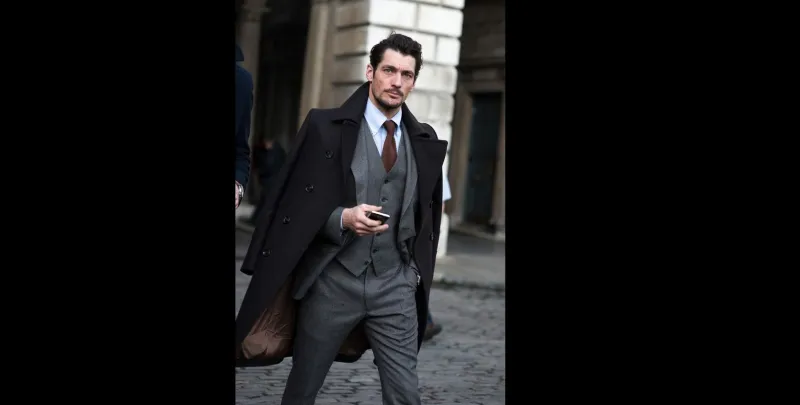 ديفيد غاندي  قمة الاناقة بالبدلة الرسمية