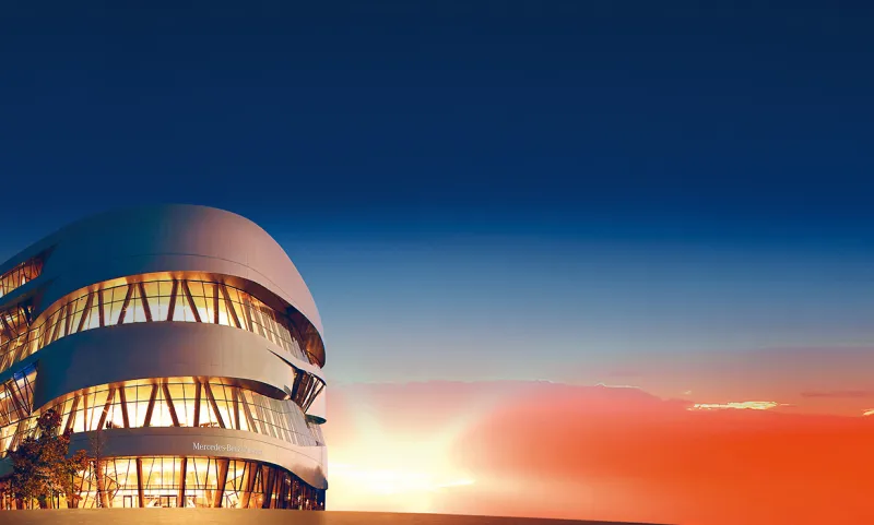 متحف مرسيدس بنز شتوتغارت تحفة معمارية 