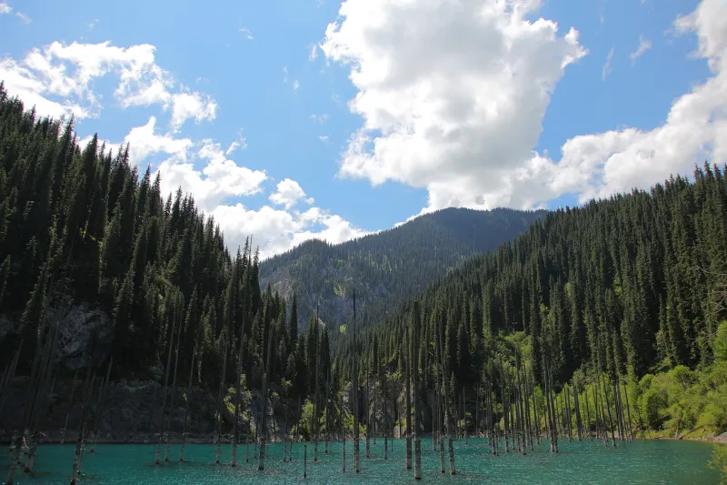بحيرة كايندي في كازاخستان جمال يفوق الجمال