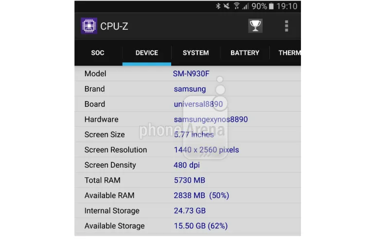 جالكسي نوت 6 وصورة مسربة من سامسونج