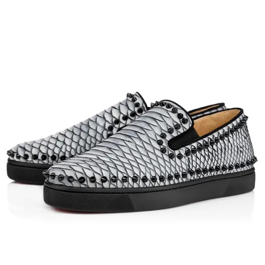 كريستيان لوبوتان احذية مزينة بالالوان والمعادن 