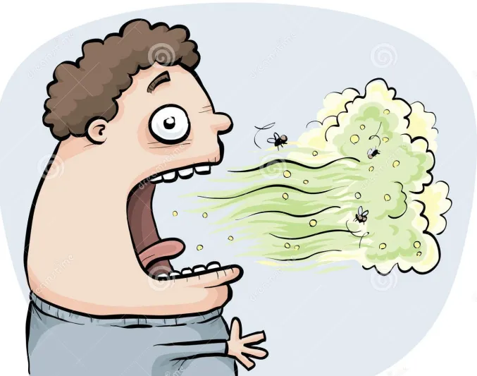 الاسباب المرضية لرائحة الفم الكريهة 