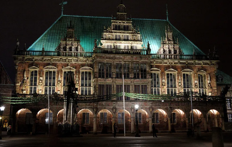 قاعة مدينة بريمن روعة المباني الألمانية