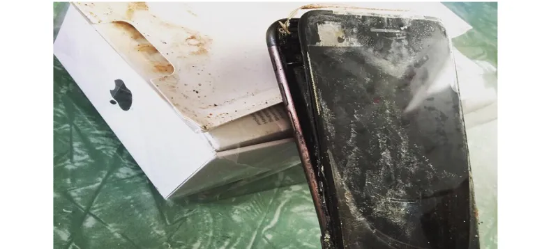 بالصورة انفجار أيفون 7 بلس يثير ضجة على الانترنت