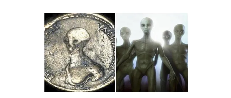 العثور على قطع نقدية تحمل صور المخلوقات الفضائية في مصر