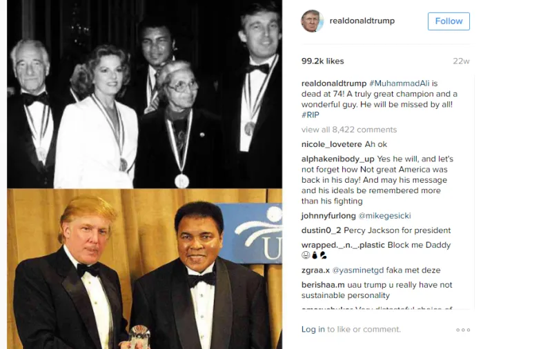 ما هي قصة اللكمة التي وجهها كلاي لترمب قبل وفاته