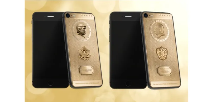 آيفون ترامب وبوتين المطلي بالذهب 