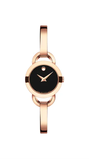 ساعة Movado بلمعان الذهب الوردي.. عندما تجتمع العراقة بالعصرية