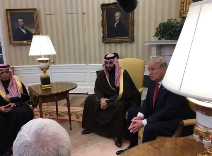 فيديو وصور| كيف استقبل ترامب الأمير محمد بن سلمان؟