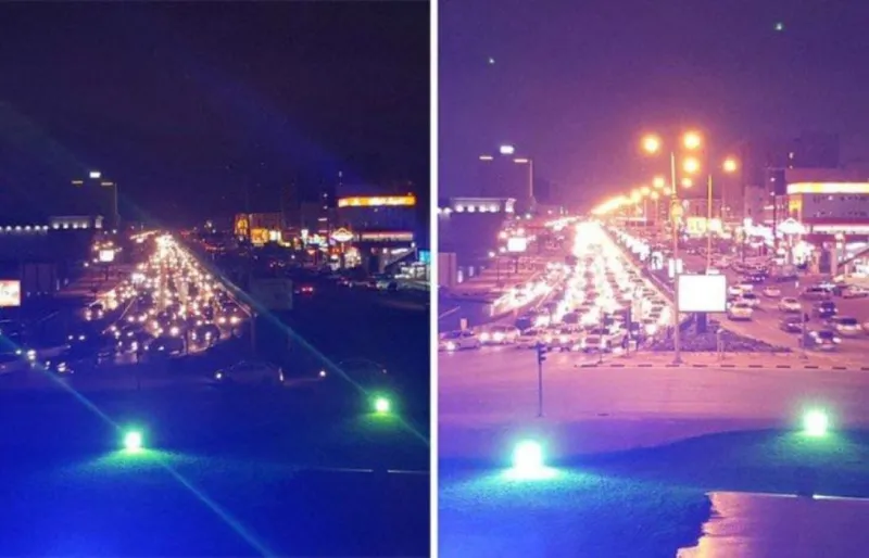 كيف تفاعلت مدن السعودية ومنشائتها بساعة الأرض؟ (صور)