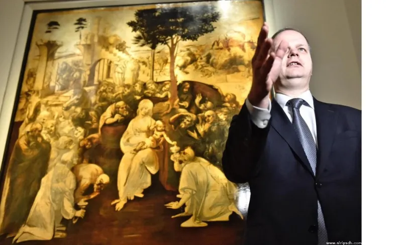 إعادة عرض لوحة عشق المجوس لدافينشي بعد تجديدها