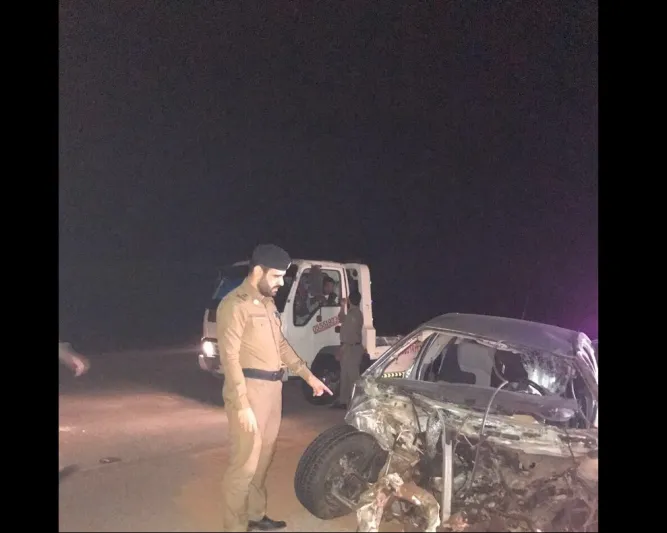 شاهد حادث مروع يُصرع 8 بينهم 5 أشقاء وأمهم على طريق سامودة قبة