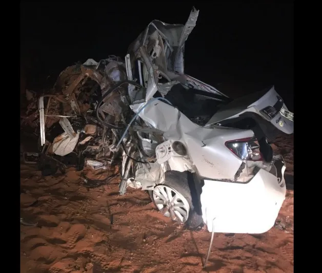 شاهد حادث مروع يُصرع 8 بينهم 5 أشقاء وأمهم على طريق سامودة قبة