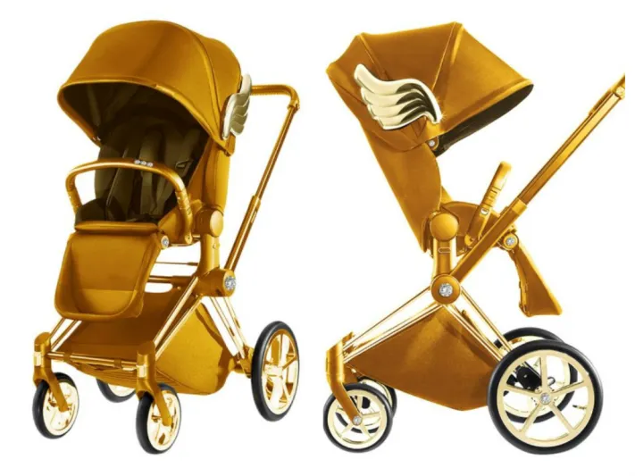 شاهد| عربة أطفال من الذهب في الإمارات.. كم تتوقع سعرها؟