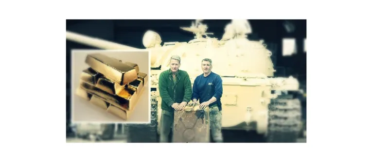 شاهد تاجر يعثر على 5 سبائك ذهب كويتية في دبابة عراقية خُردة قيمتها 2 مليون و400 ألف دولار