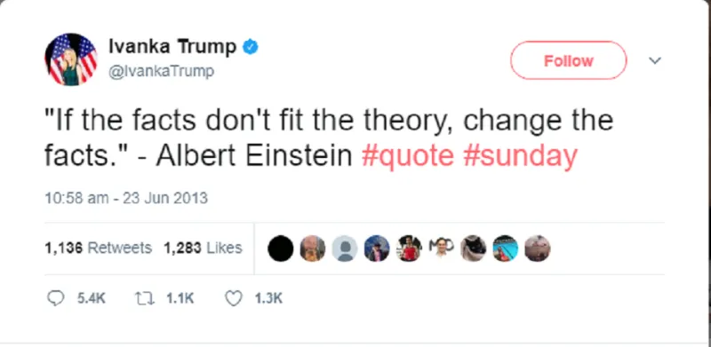 تغريدة توقع ايفانكا ترامب في مأزق!