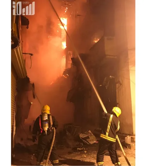 تفاصيل التهام النيران لـ6 مباني تاريخية في جدة