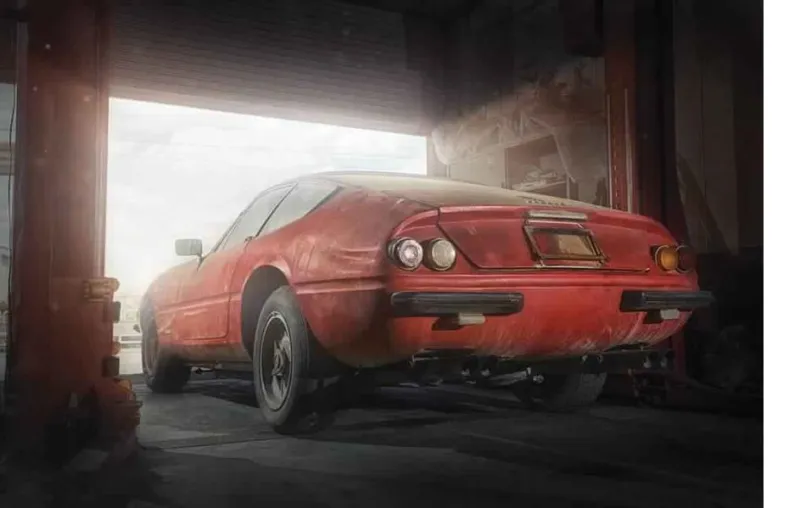 صور| العثور على سيارة فيراري من طراز نادر في اليابان