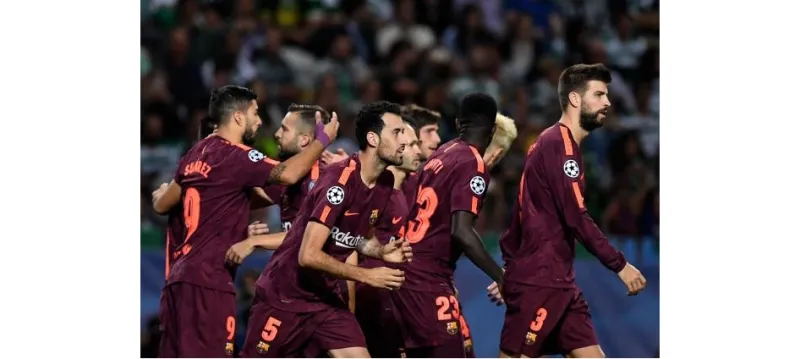 برشلونة ينتصر بصعوبة على سبورتنج لشبونة