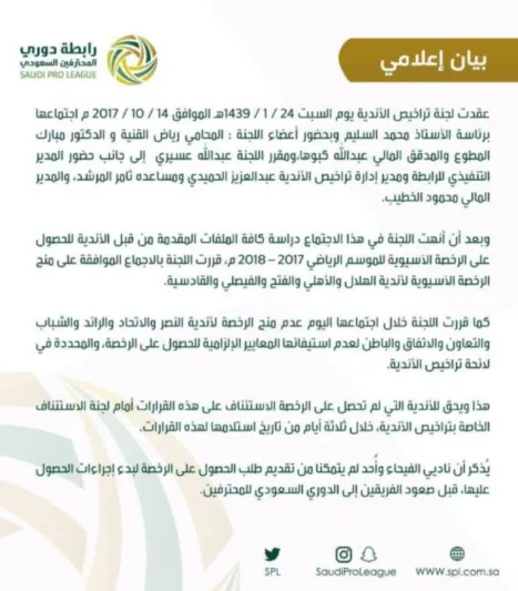 «#الرخصه_الاسيويه_صعبه_قويه».. لماذا فشلت 7 أندية سعودية في الحصول علي رخصة اللعب آسيويا؟