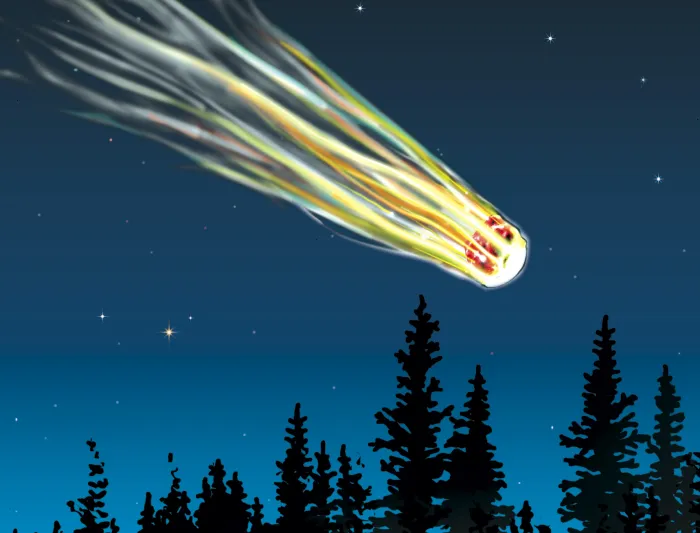 الأجسام الغريبة التي شوهدت في السماء لنيزك