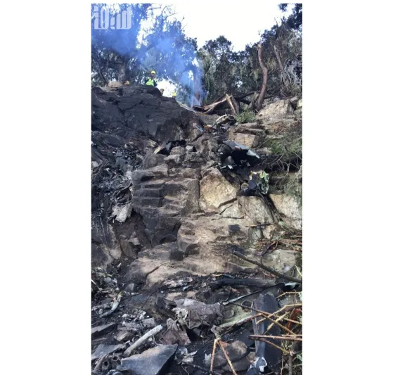 شاهد هنا سقطت طائرة الأمير وهذا حطامها