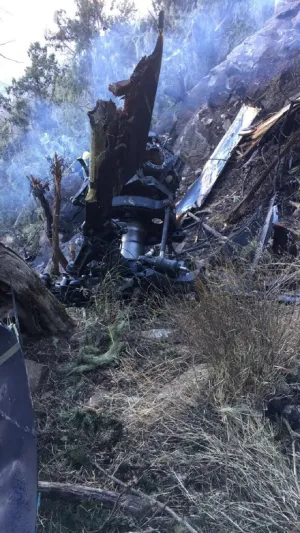 شاهد هنا سقطت طائرة الأمير وهذا حطامها