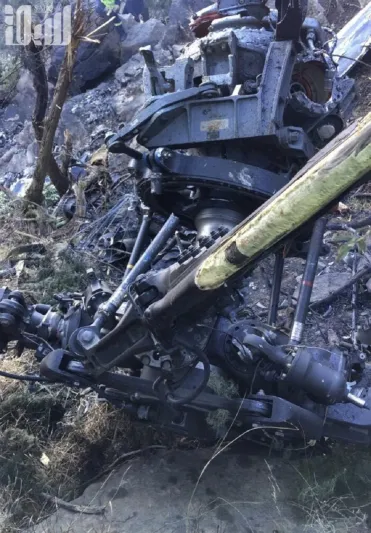 شاهد هنا سقطت طائرة الأمير وهذا حطامها