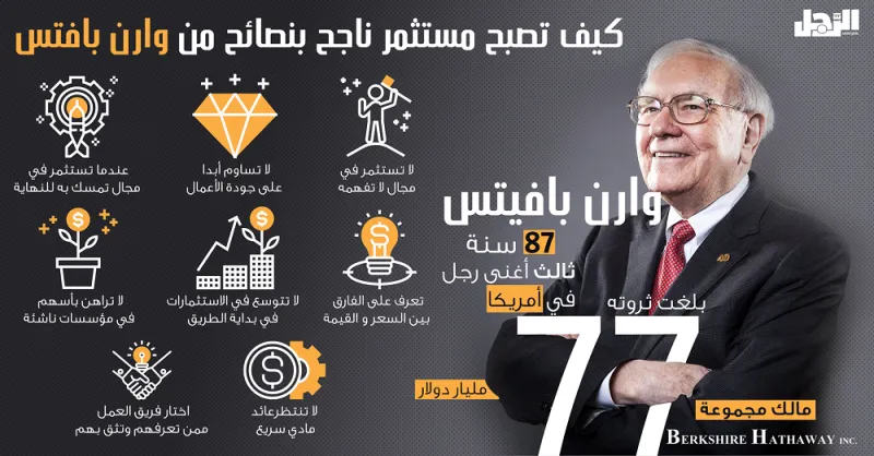 انفوجراف| للمستثمرين.. نصائح يقدمها لك أشهر رجال الأعمال