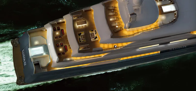 بقيمة 45 مليون دولار .. أكبر يخت صيني مكون من ستة طوابق (فيديو)