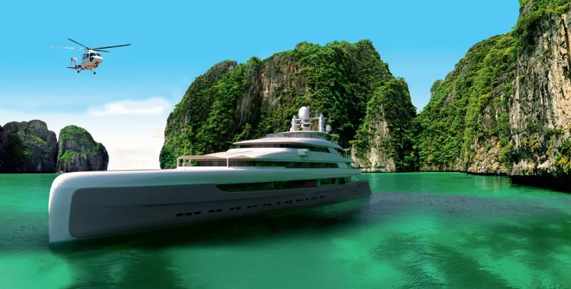 بقيمة 45 مليون دولار .. أكبر يخت صيني مكون من ستة طوابق (فيديو)