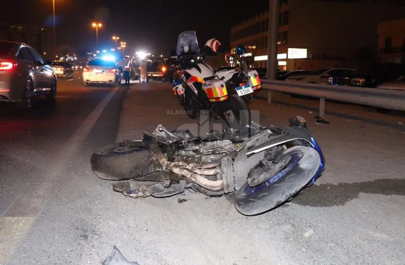 شاهد| اصطدام مروع بين عدة دراجات