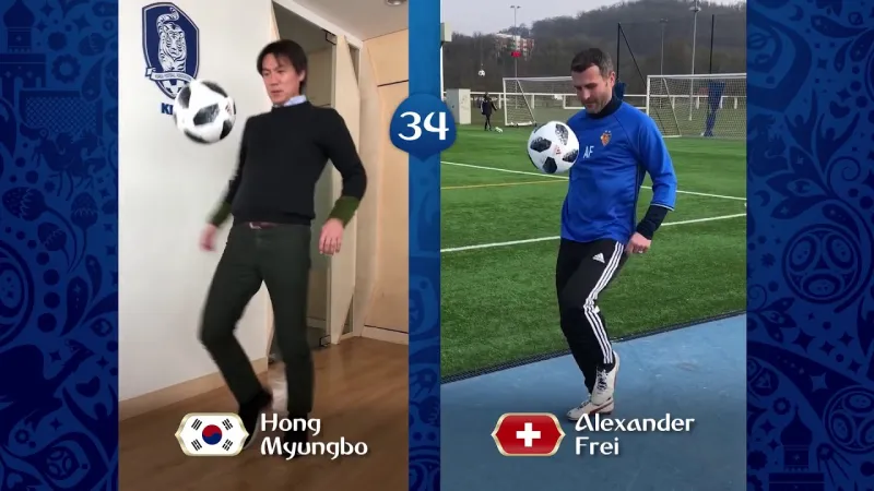 شاهد.. بوتين وإنفانتينو يستعرضان مهارتهما في اللعب بالكرة