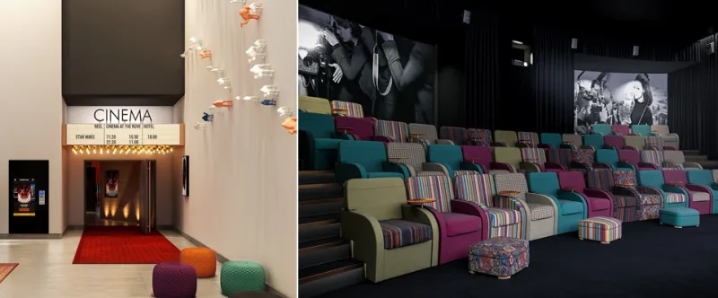 أول فندق في دبي بسينما داخلية 