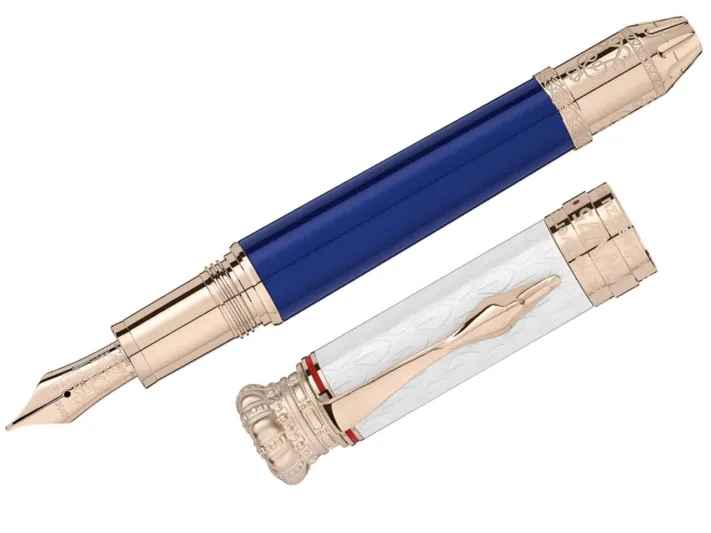 طرح قلم «Art Artage to Ludwig II» مع غطاء مصنوع من طلاء شفاف مطلي بالذهب