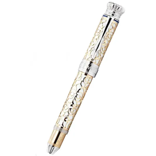 طرح قلم «Art Artage to Ludwig II» مع غطاء مصنوع من طلاء شفاف مطلي بالذهب