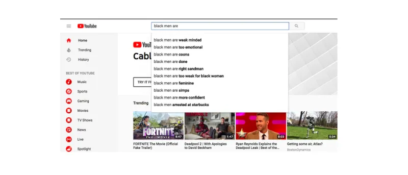 كيف وقع محرك بحث يوتيوب في فخ العنصرية ؟! 