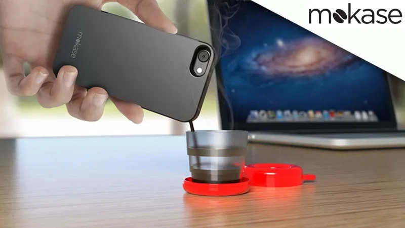 Mokase .. حافظة هاتف محمول تصنع القهوة بضغطة زر