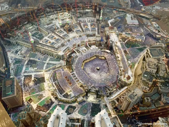 الحرم المكي الشريف يُسجل حملاً ذروياً قياسياً (فيديو)