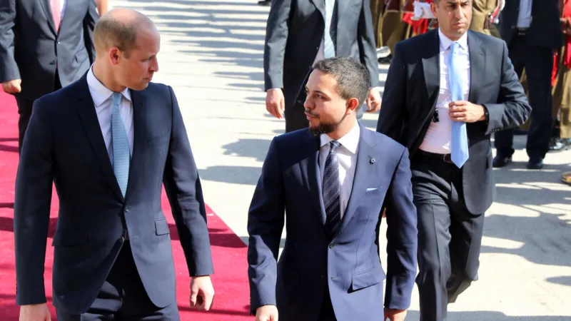 الأمير وليام وولي عهد الأردن يشاهدان مباريات كأس العالم (صور)