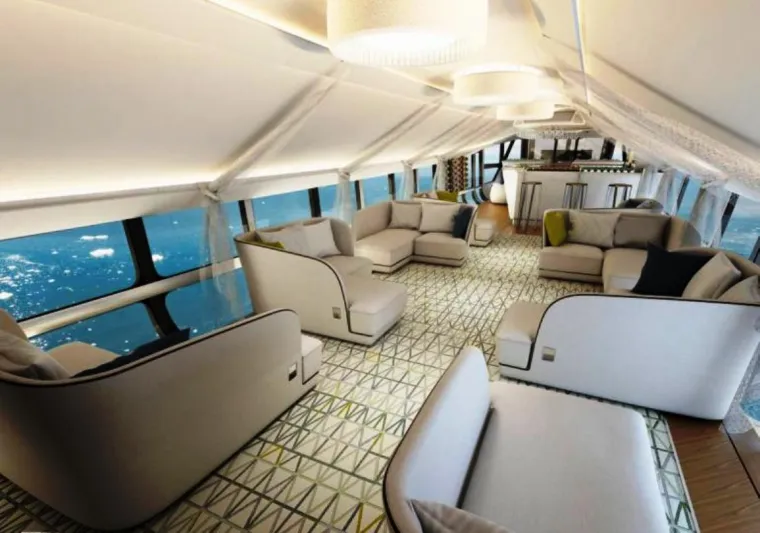 الكبينة الداخلية لأكبر طائرة خاصة بالعالم (فيديو وصور)