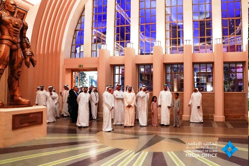 بالصور والفيديو.. لحظات افتتاح محمد بن زايد ومحمد بن راشد «عالم وارنر براذرز»