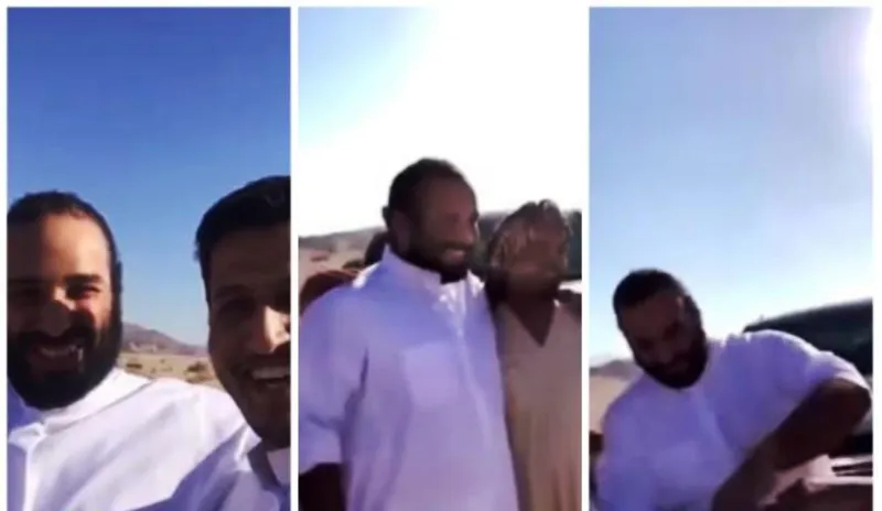 محمد بن سلمان في جولة برية يلتقي بشباب نيوم (فيديو)