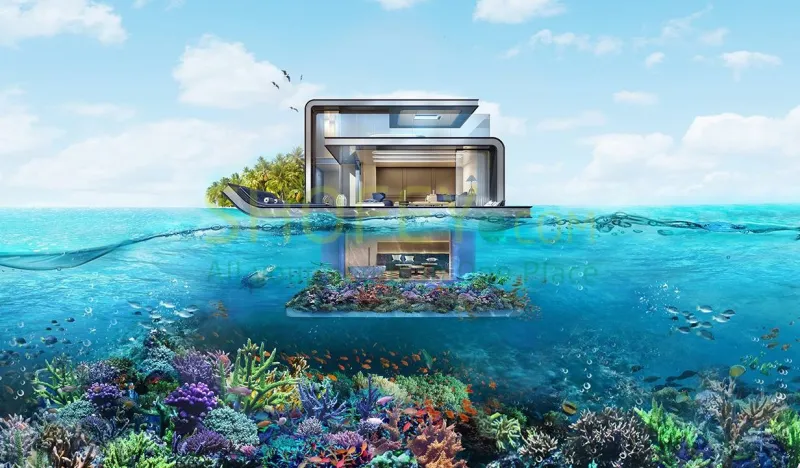 أول منزل عائم من الداخل في دبي (فيديو)